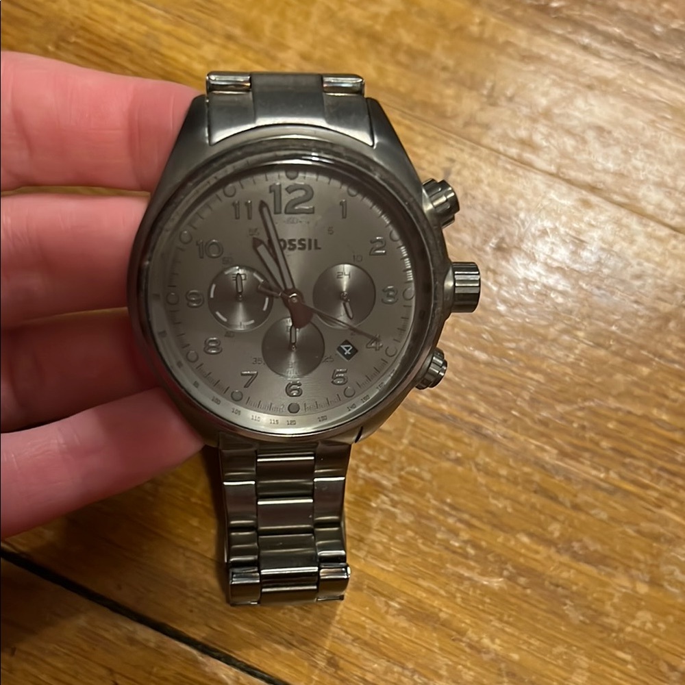 Fossil Silver Chronograph Watch